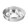 Hot Multifunctional Water Bowl 304 Stainless Steel Easy To Clean Slow Food Bowl Anti-Choking Bowl Anti-Overeating Silicone Non-Slip Medium And Large Dog  Dog Rice Bowl
