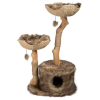 Tree Trunk Rattan Weaving Flower Shaped Multi-Layer Cat Jumping Platform Durable Cat Tree Ladder Style Cat Climbing Frame Wear-Resistant Cat Scratching Pole Cat Scratching Post With Hanging Toy - Image 2