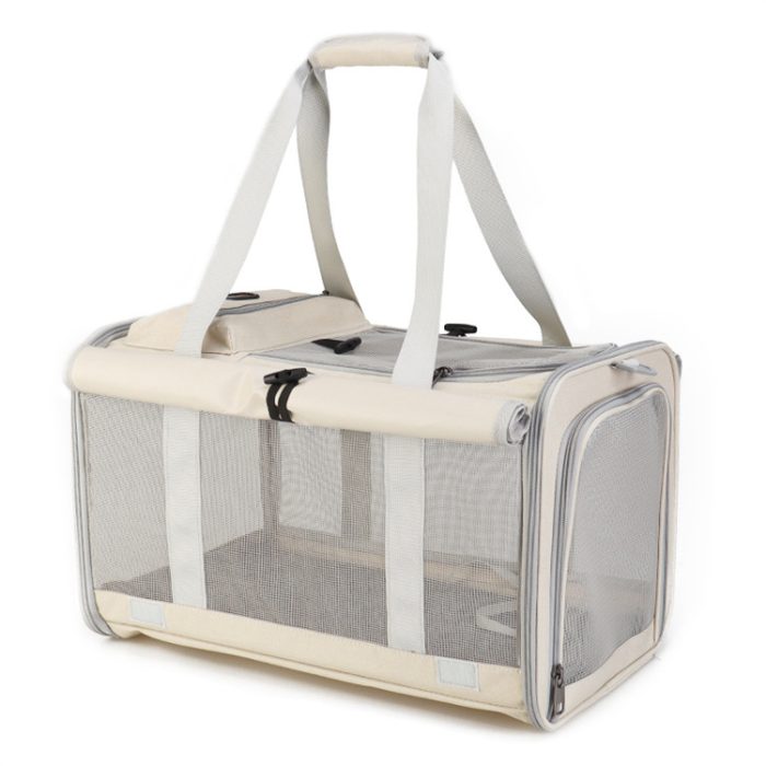 Portable Pet Outdoor Bag Pet Travel Bag Can Be Carried Back Outdoor Breathable Mesh Foldable Simple Design Large Capacity Comprehensive Ventilation With Blackout Curtains Cat Bag Small Dog Bag - 图片 3