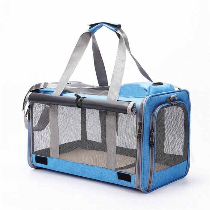 Portable Pet Outdoor Bag Pet Travel Bag Can Be Carried Back Outdoor Breathable Mesh Foldable Simple Design Large Capacity Comprehensive Ventilation With Blackout Curtains Cat Bag Small Dog Bag - 图片 4