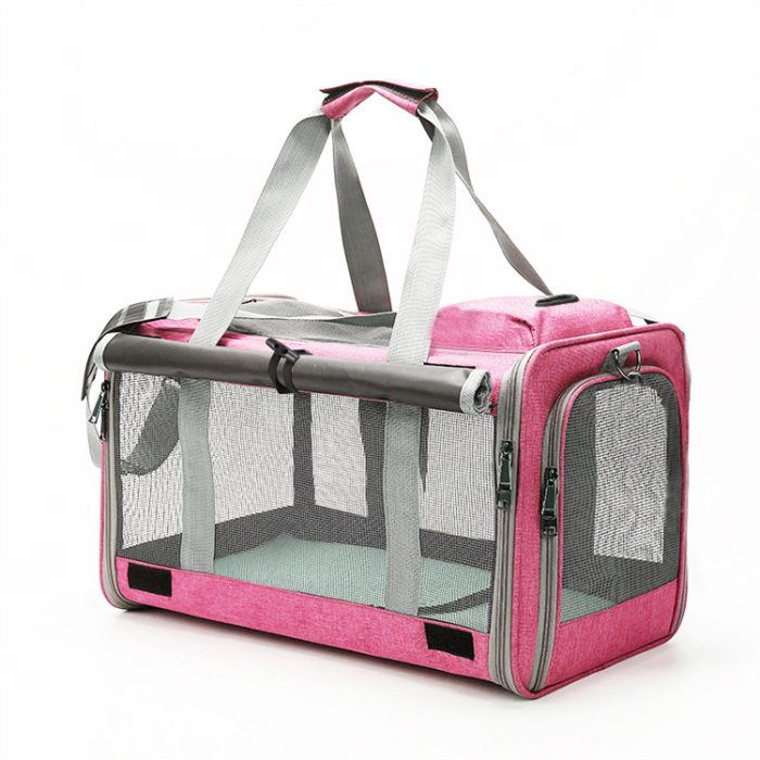 Portable Pet Outdoor Bag Pet Travel Bag Can Be Carried Back Outdoor Breathable Mesh Foldable Simple Design Large Capacity Comprehensive Ventilation With Blackout Curtains Cat Bag Small Dog Bag - 图片 5